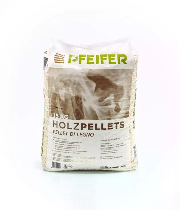 PFEIFER – Pellet 15 kg, 100% Abete, ENplus A1 - Bancale intero 72 sacchi