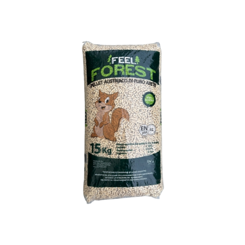 FEEL FOREST – Bancale Pellet, 72 Sacchi da 15 kg, 100% Abete, ENplus A1